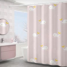 플로즈 홈 욕실 사이즈별 귀여운 샤워 커튼 A03 120 x 180 cm, 1개