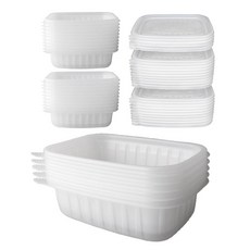 Bloom at Home 方形粥品容器 半透明 中款 25入組, 25組, 25套