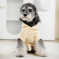 PASTEL PET 寵物基本款超細纖維浴袍, 1個, 黃色