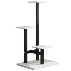 KEYMING 室內花盆整理架, 黑色 + 白色