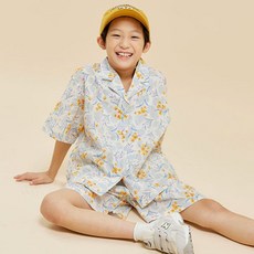 vavkids 兒童透氣舒適花朵圖案上下裝套組