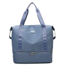 時尚魔方 鞋子收納肩揹包 托特包 運動旅行包, 藍色