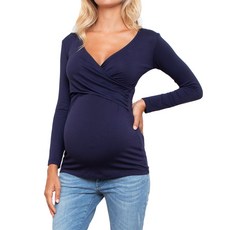 에이홉 딥브이넥 임산부 수유 티셔츠