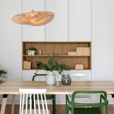 Wonha 藤編 Mayad 1燈吊燈 中, 自然色