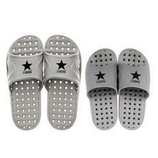SHABATH 排水防滑浴室拖鞋 星星款, 灰色, 1組