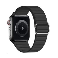 HAMATE Apple Watch可調式軟矽錶帶, 黑色