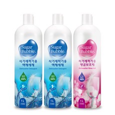 糖泡泡洗碗機 1L 液體洗滌劑 1L x 2EA + Rinse Aid Rinse 1L 套組, 1組