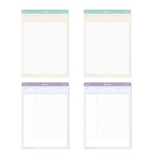 PAPERIAN Believe 學習筆記本 B5 2款 x 2入 A套組, 方格, 分隔