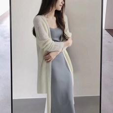 마켓에이 여성용 로아 루즈핏 롱 가디건