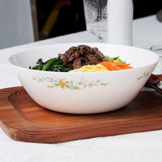 Bacile 野生花冷麵碗, 1個, 白色