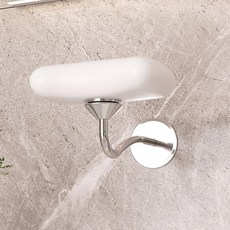 hillo 簡易304不鏽鋼長柄磁吸式肥皂架, 銀, 1個