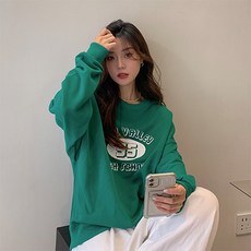 Ondiz 女款美式復古保暖大學T恤