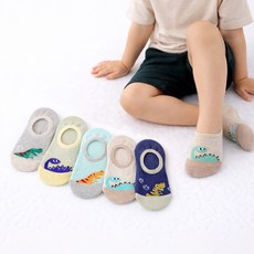 엔젤테디 아동용 미끄럼방지 쥬라기 갓성비 덧신 5족 세트