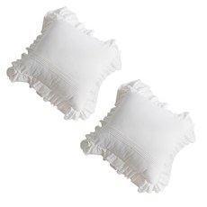 蕾絲荷葉邊靠枕套 2入