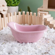 Lanboer 倉鼠彩色陶瓷浴盆沙盆 FREE, 粉紅色, 1個