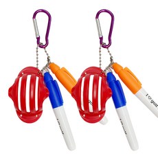 GoGolf 高爾夫球推桿三線劃線器, 紅色(劃線器框架), 隨機出貨(簽字筆, 掛鉤), 2個