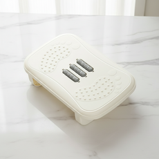 마켓피아 각도조절 마사지 안마 발판 발받침대 고정형, 화이트 + 그레이