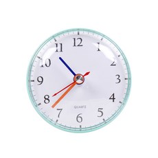 FLaiTO 果凍靜音吸盤防水時鐘, 薄荷綠