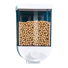 壁掛式米桶 1000ml+貼紙, 白色的