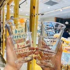 라움앤 예쁜 유리컵 4종 세트, 1세트