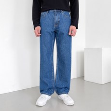 JHSTYLE 男士寬版環保水洗丹寧褲 SJROK562