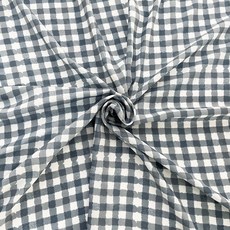 蠟筆格紋不易透光厚實雪紡布料密拷收邊, 深灰色