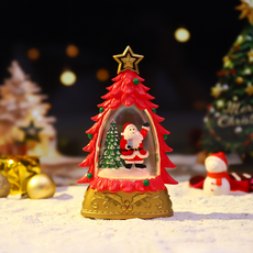 Labovia 歐式電話盒聖誕老人裝飾燈光水晶球, 類型 3