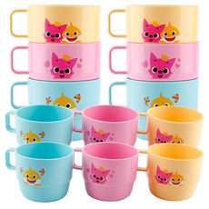 aizoum 碰碰狐印花手柄水杯 3款 4件組, 粉色+黃色+薄荷綠, 1組