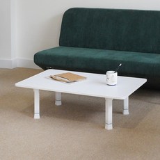 레몬트리 국내제조 900 LPM 4단 높이조절 프리미엄 몰딩엣지 접이식 테이블, 화이트