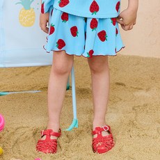 emotioncastle Premiere Farm 女童涼感透氣奇妙萌可草莓褶皺短褲
