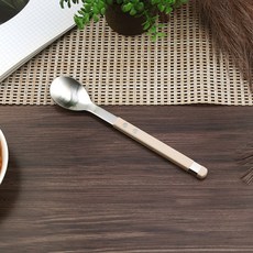 보겐 국산 스퀘어 솔렌 커트러리 티스푼, 다크베이지, 1개