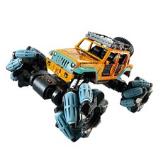 4륜 구동 메카넘 오프로드 댄스 드리프트 RC카 FL111492, 혼합색상, 1개