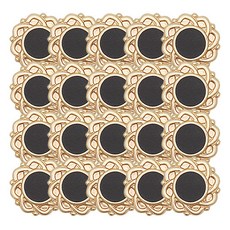 高級大衣西裝開襟衫鈕扣 中心環氧 21mm, 20個, 霧面黑金色