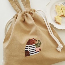 hobbyful Mentie 的 Leon 小熊包法式刺繡 DIY 基本套件, 芥末