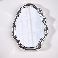 The Flow Commerce Modeplus Ripple Glow 裝飾桌上型壁掛式壓克力鏡, 銀色