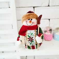 책상 위 산타피큐어 크리스마스 장식품 눈사람, 혼합색상