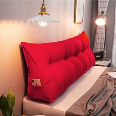 순잠 삼각등받이쿠션, 레드