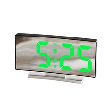 Nice Seller 桌上型LED時鐘 鬧鐘 電子時鐘, 黑色(外殼), 綠色(燈光)