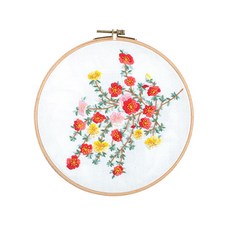 Enasu 花園簡易刺繡 DIY 手作套組, 百日紅, 1套
