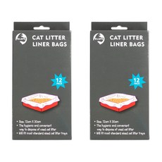 고양이 모래 깔개 위생 쓰레기봉투 12p, 2개