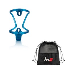 LUNJE Naya Style 自行車水壺架 + 專屬小袋套組 CYYP-136-3PU, 1套, 藍色（搖籃）