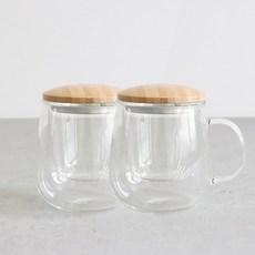 Luceruna 暖茶杯 350ml + 茶托套組, 2套, 單一顏色