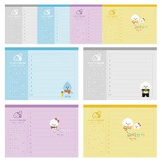 Young Art 小學聽寫 Fluffy House橫式筆記本 8本混合, 混合顏色, 1套