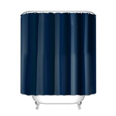 마벨인홈 고급 패브릭 방수 샤워 커튼, 네이비, 1개