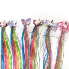 復古風假髮髮夾 6入組, 混色, 1套