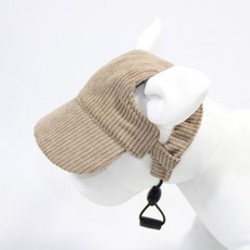 REDPUPPY 寵物燈芯絨鴨舌帽, 深米色, 1個