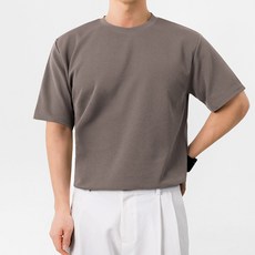 남성용 링클프리 머슬핏 반팔 티셔츠 T2866