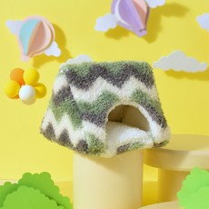 Lanboer 小動物Z字形超細纖維小窩 S, 綠色, 1個