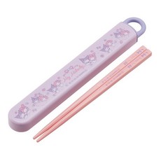 Skater 美樂蒂酷洛米圖案餐具組, 混色, 筷子+餐具盒, 1組