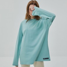 Royallife 남녀공용 통기성 오버핏 베이직 무지 면 긴팔 티셔츠 RLL4001